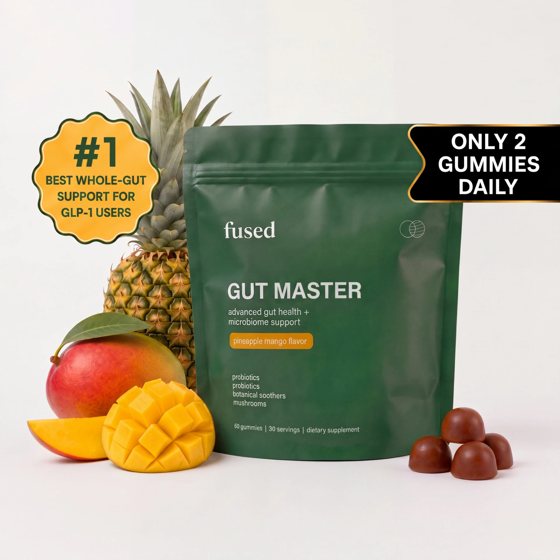 Gut Master gut health and microbiome support gummies pouch